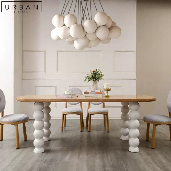 CIAO Japandi Solid Wood Dining Table