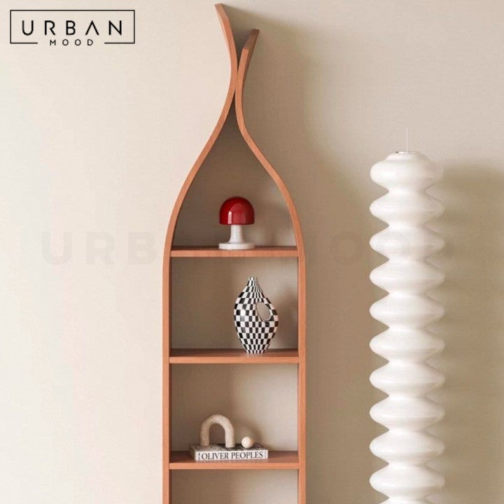 CAKONI Modern Solid Wood Display Shelf