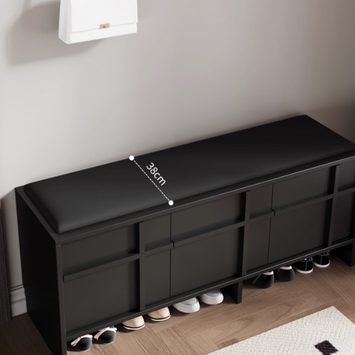 CALDREN Solid Wood Shoe Storage Bench - Urban Mood Singapore