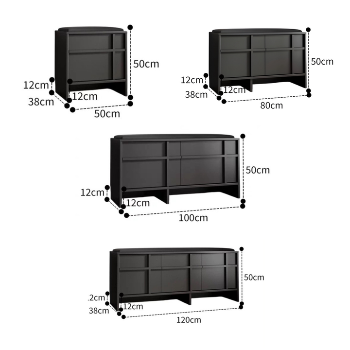 CALDREN Solid Wood Shoe Storage Bench - Urban Mood Singapore