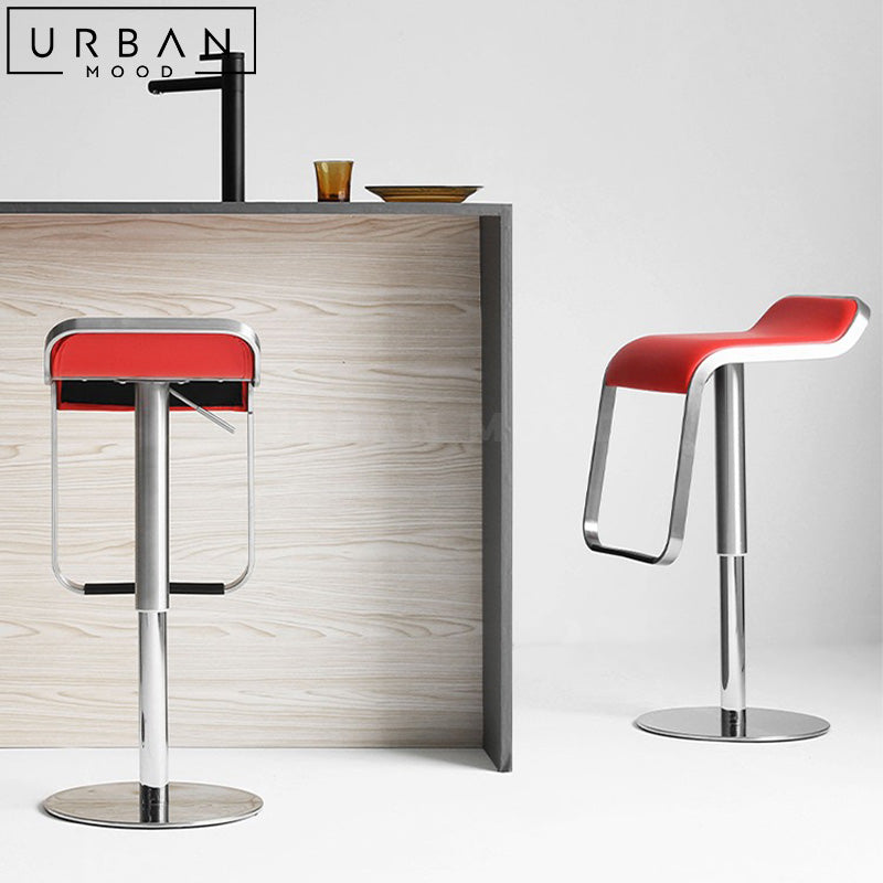 CALPE Modern Leather Bar Stool