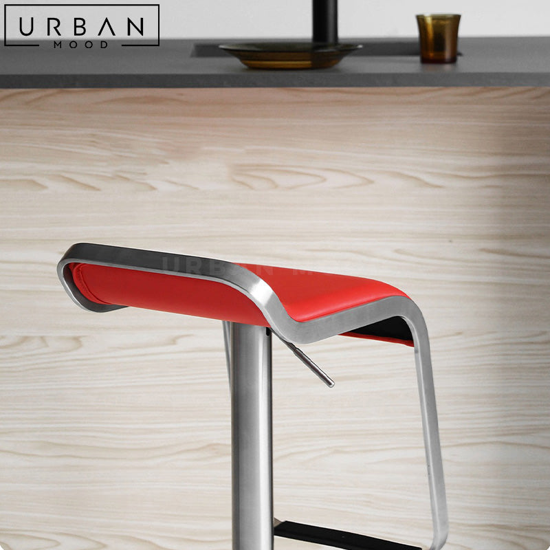 CALPE Modern Leather Bar Stool