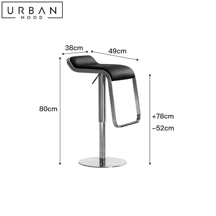 CALPE Modern Leather Bar Stool