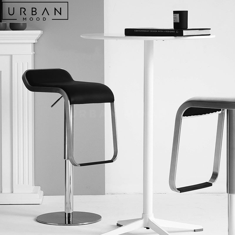 CALPE Modern Leather Bar Stool