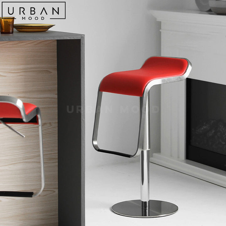 CALPE Modern Leather Bar Stool