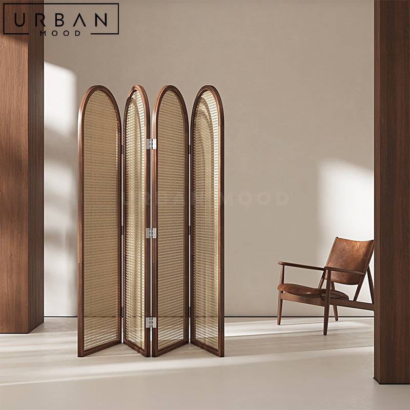 CAMEN Japandi Rattan Folding Screen – Urban Mood