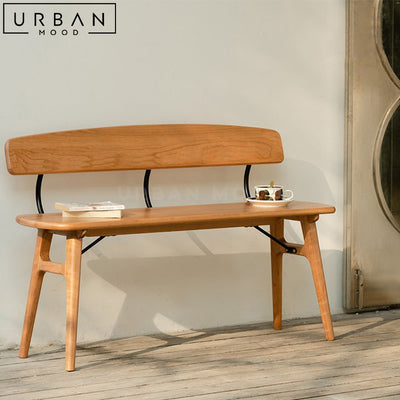 CAMILLA Modern Solid Wood Bench