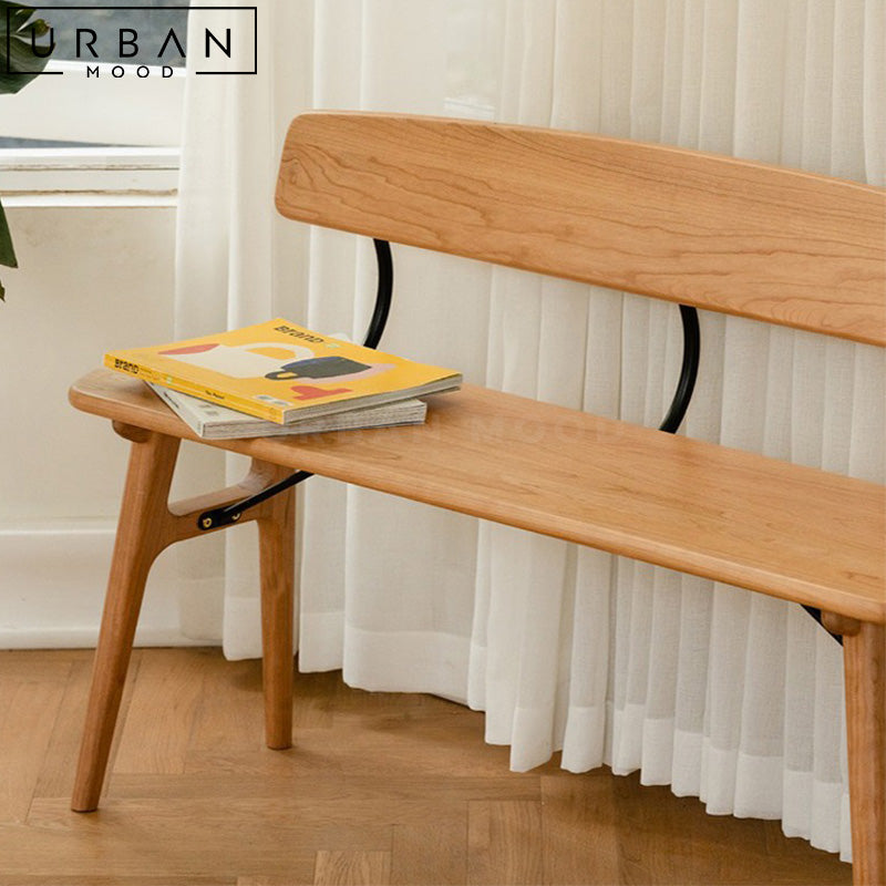 CAMILLA Modern Solid Wood Bench