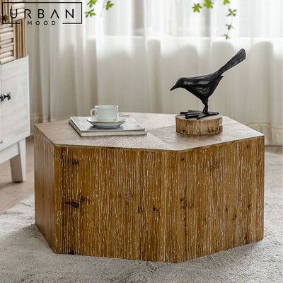 CARI Rustic Solid Wood Coffee Table