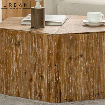 CARI Rustic Solid Wood Coffee Table