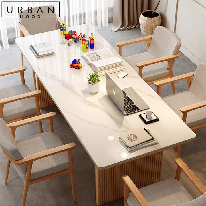 CARIN Japandi Sintered Stone Dining Table