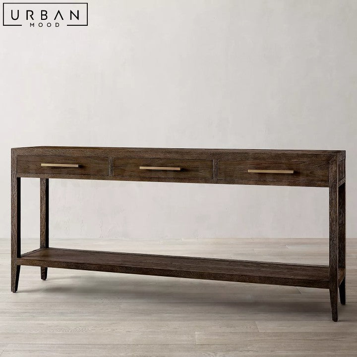 CARINA Vintage Solid Wood Console Table