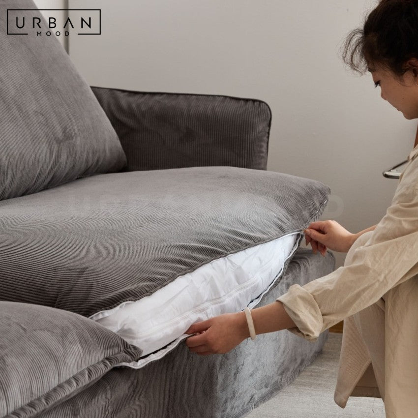 CARLISH Modern Fabric Sofa