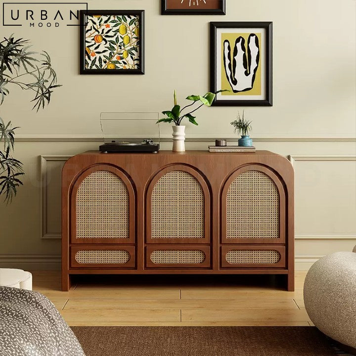 CAROLINA Mid-Century Solid Wood Sideboard