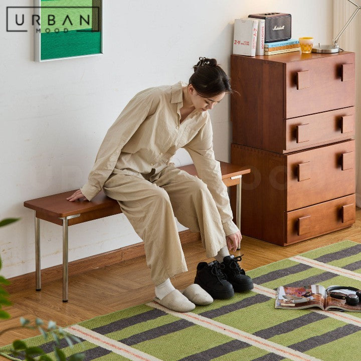 CASPER Modern Solid Wood Dining Bench