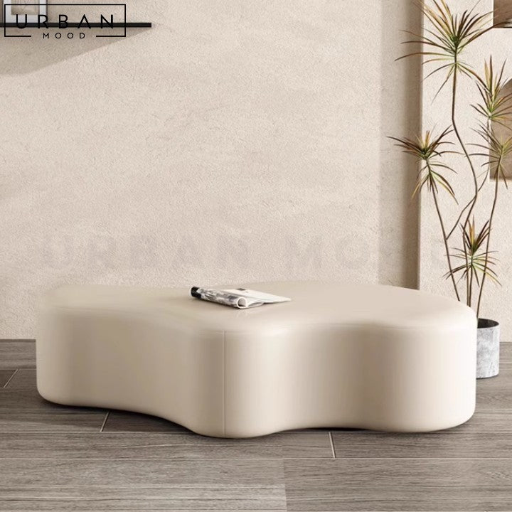 CATHERINE Modern Leather Ottoman