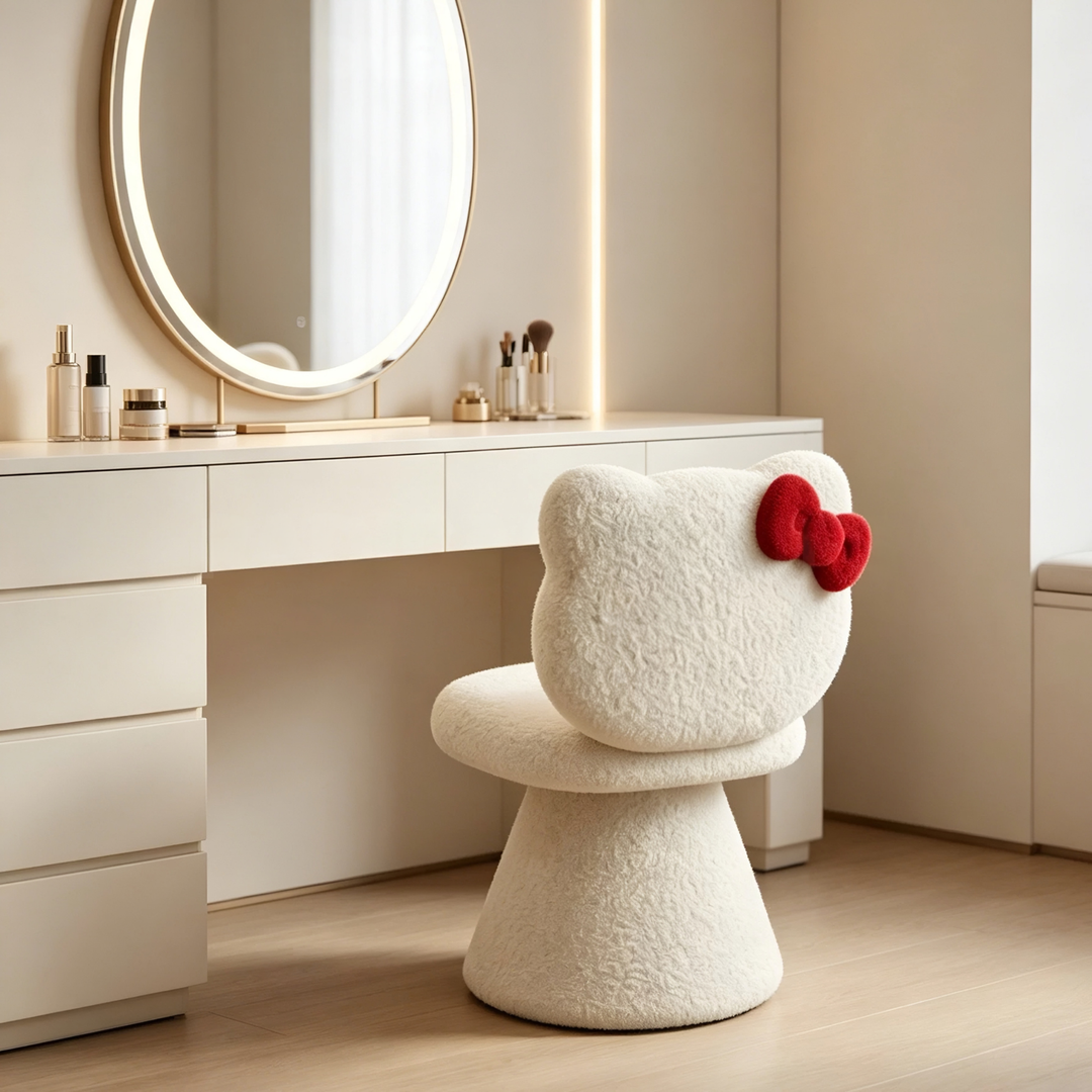 CAVENA Modern Boucle Vanity Chair - Urban Mood Singapore