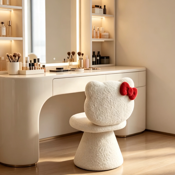 CAVENA Modern Boucle Vanity Chair - Urban Mood Singapore