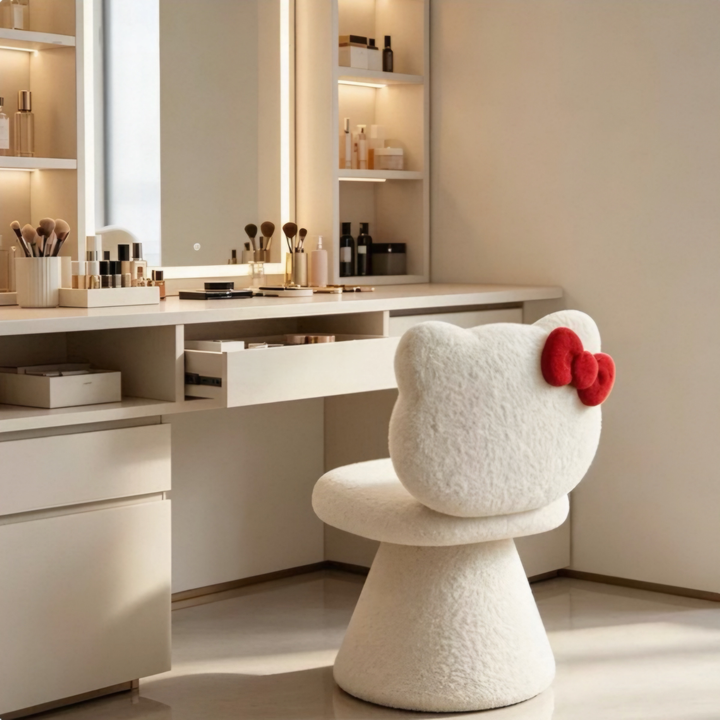 CAVENA Modern Boucle Vanity Chair - Urban Mood Singapore