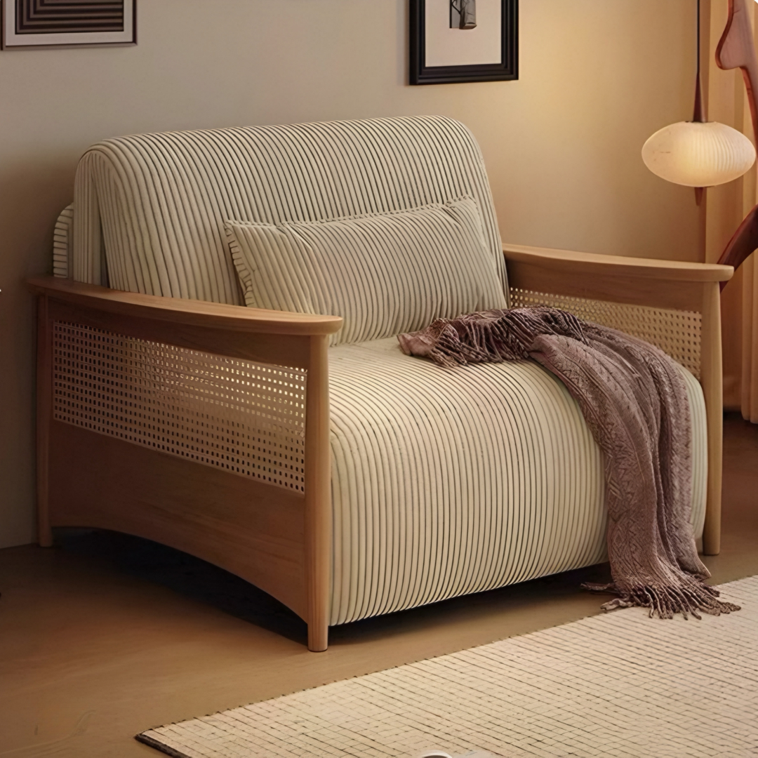 CAVENZA Retro Rattan Electric Recliner Sofa Bed - Urban Mood Singapore