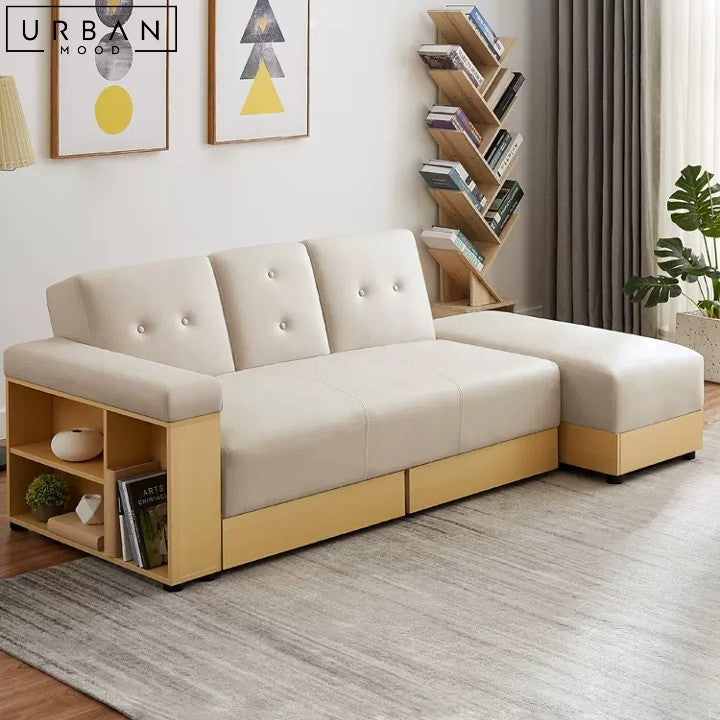 CAYA Japandi Fabric Sofa Bed