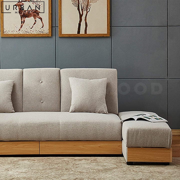 CAYA Japandi Fabric Sofa Bed