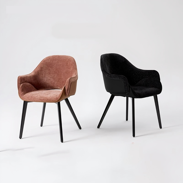 CEDRICK Modern Fabric Dining Armchair - Urban Mood Singapore