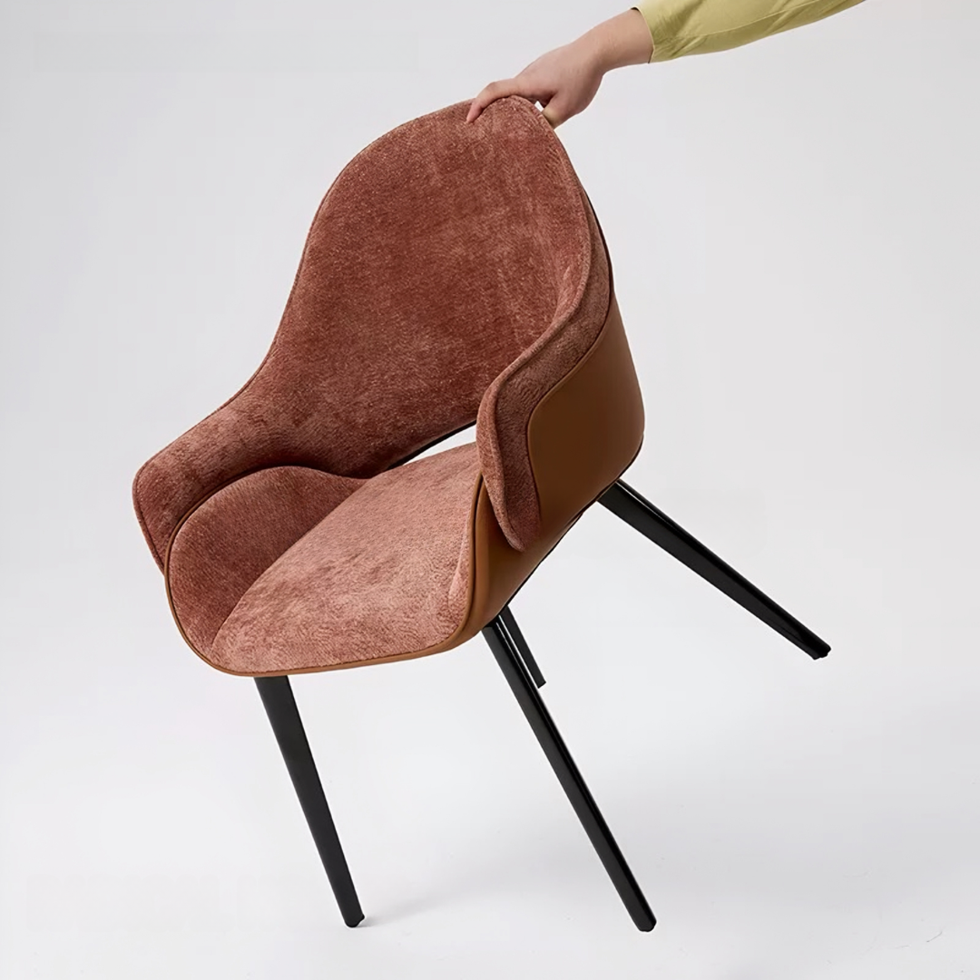 CEDRICK Modern Fabric Dining Armchair - Urban Mood Singapore