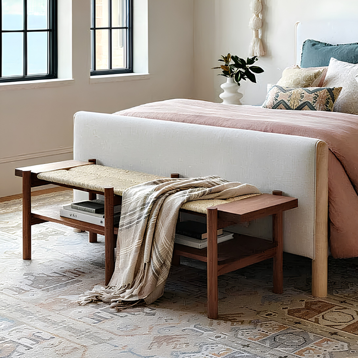 CELON Rustic Rattan Bench - Urban Mood Singapore