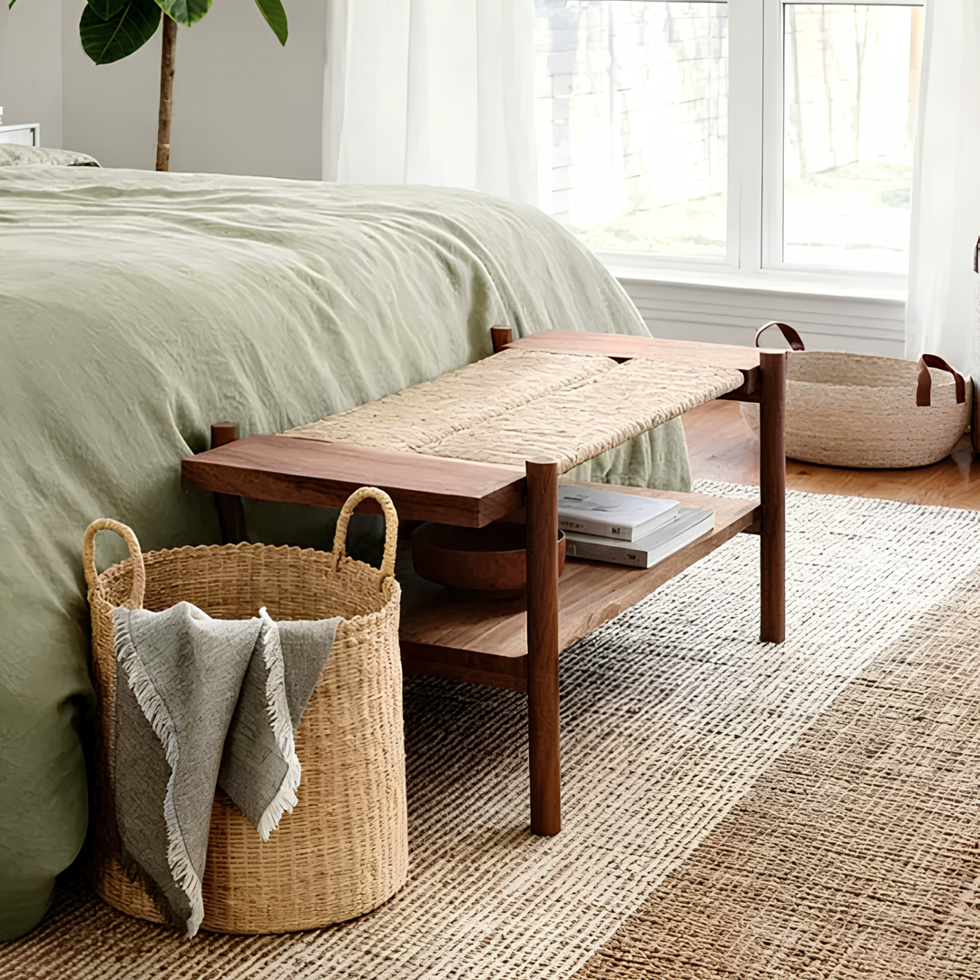 CELON Rustic Rattan Bench - Urban Mood Singapore
