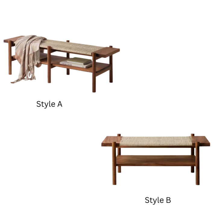 CELON Rustic Rattan Bench - Urban Mood Singapore