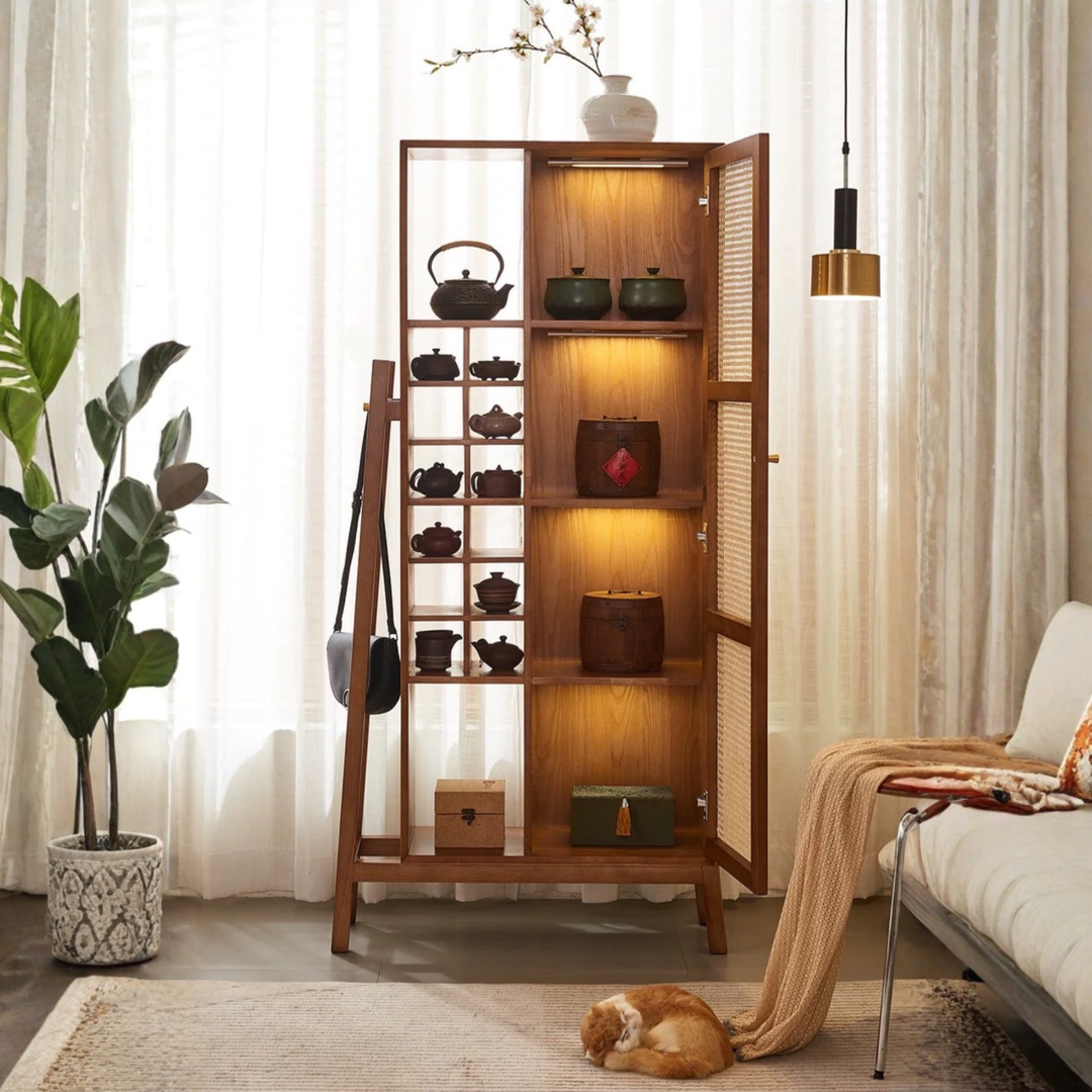 CELVINA Rattan Display Cabinet - Urban Mood Singapore
