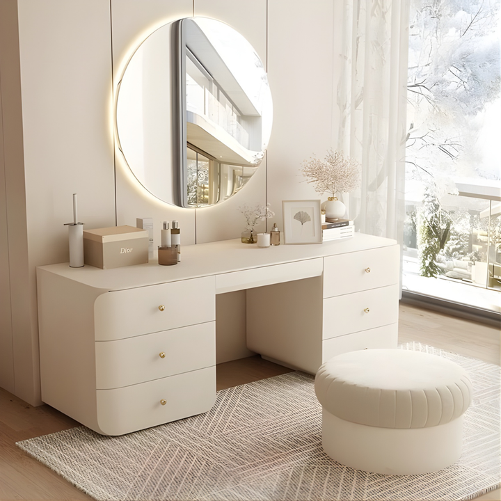 CELVORN Modern Solid Wood Vanity Table - Urban Mood Singapore