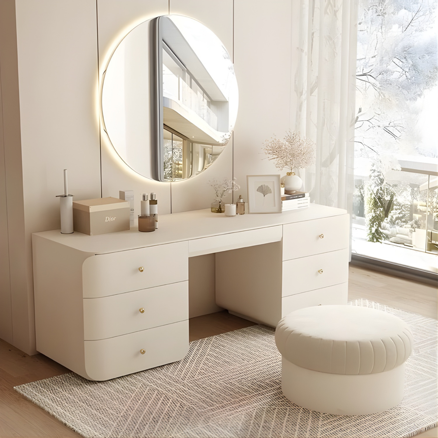 CELVORN Modern Solid Wood Vanity Table - Urban Mood Singapore