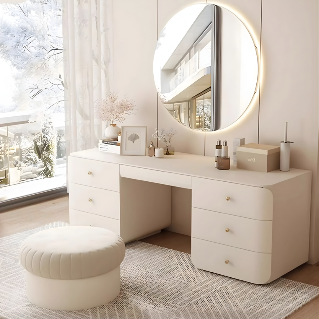 CELVORN Modern Solid Wood Vanity Table - Urban Mood Singapore