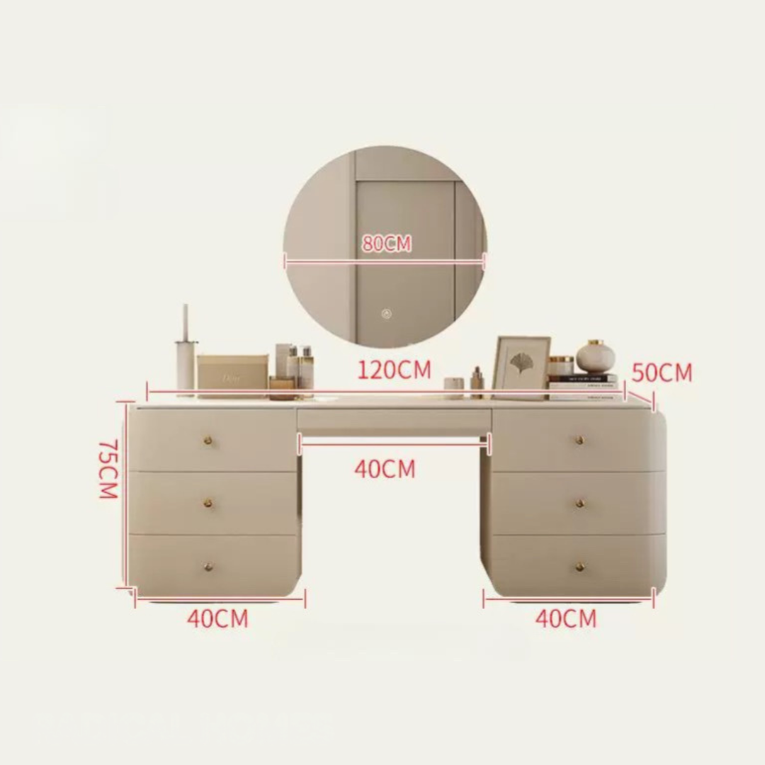 CELVORN Modern Solid Wood Vanity Table - Urban Mood Singapore