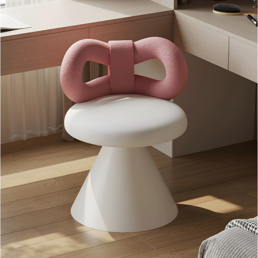 CHANTER Modern Swivel Boucle Vanity Stool - Urban Mood Singapore
