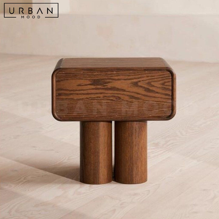 CHARRIER Modern Solid Wood Bedside Table