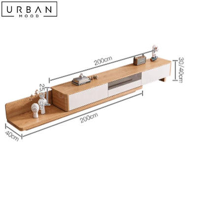 CHARTE Japandi Extendable TV Console & Coffee Table