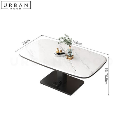 CHAZO Modern Convertible Sintered Stone Coffee / Dining Table