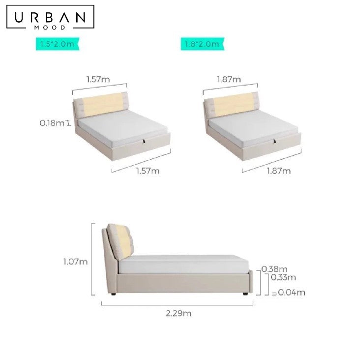 CHEER Modern Leather Storage Bedframe With Drawers