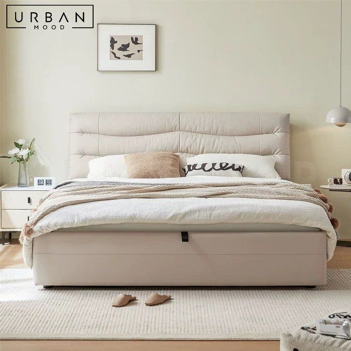 CHEER Modern Leather Storage Bedframe With Drawers