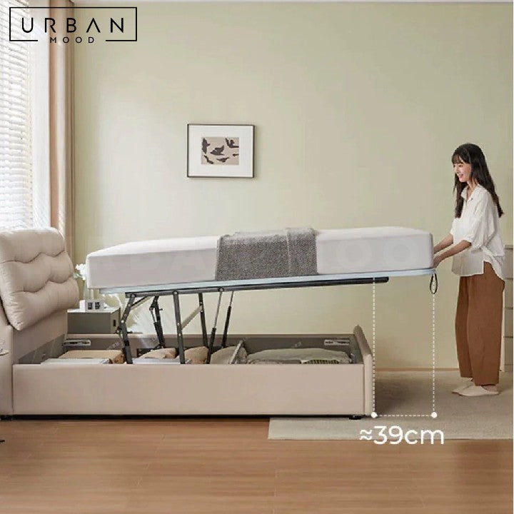 CHEER Modern Leather Storage Bedframe With Drawers