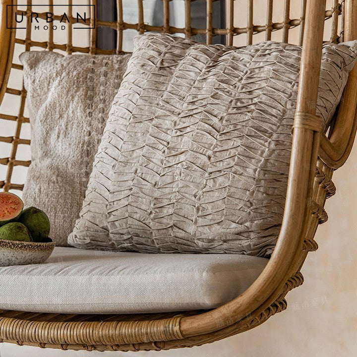 CHERYL Rustic Rattan Swing Chair