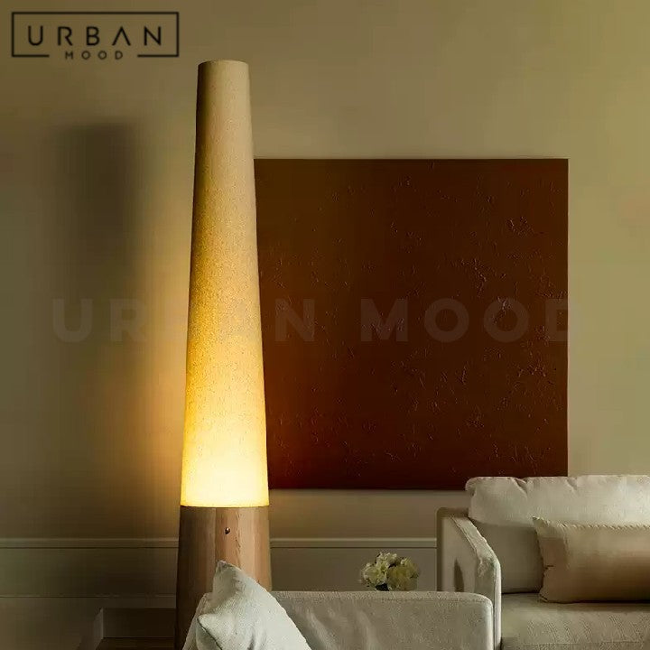 CHUKO Wabi Sabi Solid Wood Floor Lamp