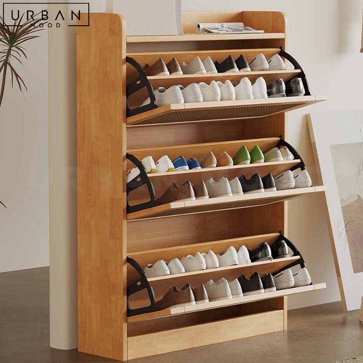 KWAN Rattan Slim Shoe Cabinet