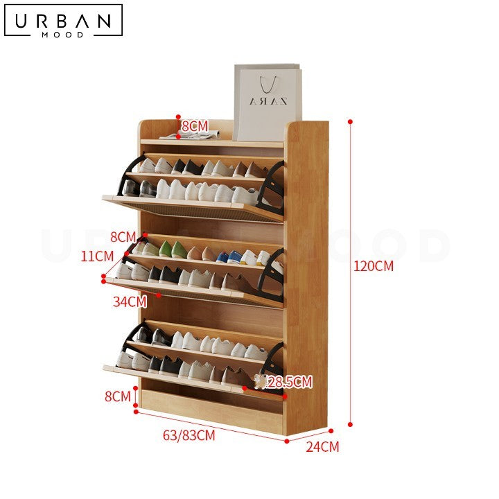 KWAN Rattan Slim Shoe Cabinet