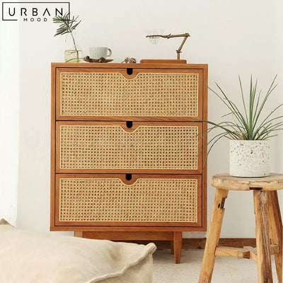 CIEL Rustic Rattan Chest Of Drawers