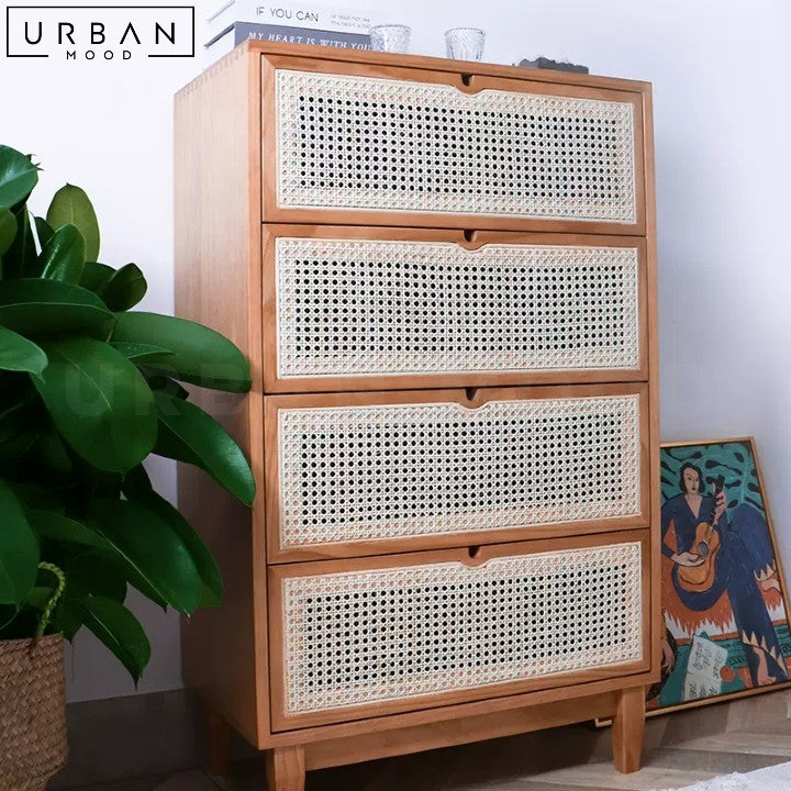 CIEL Rustic Rattan Chest Of Drawers