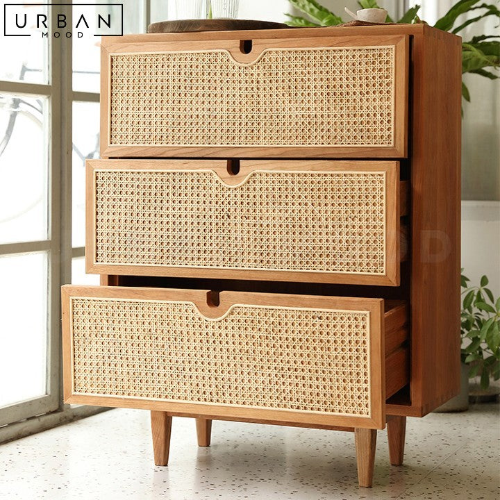 CIEL Rustic Rattan Chest Of Drawers